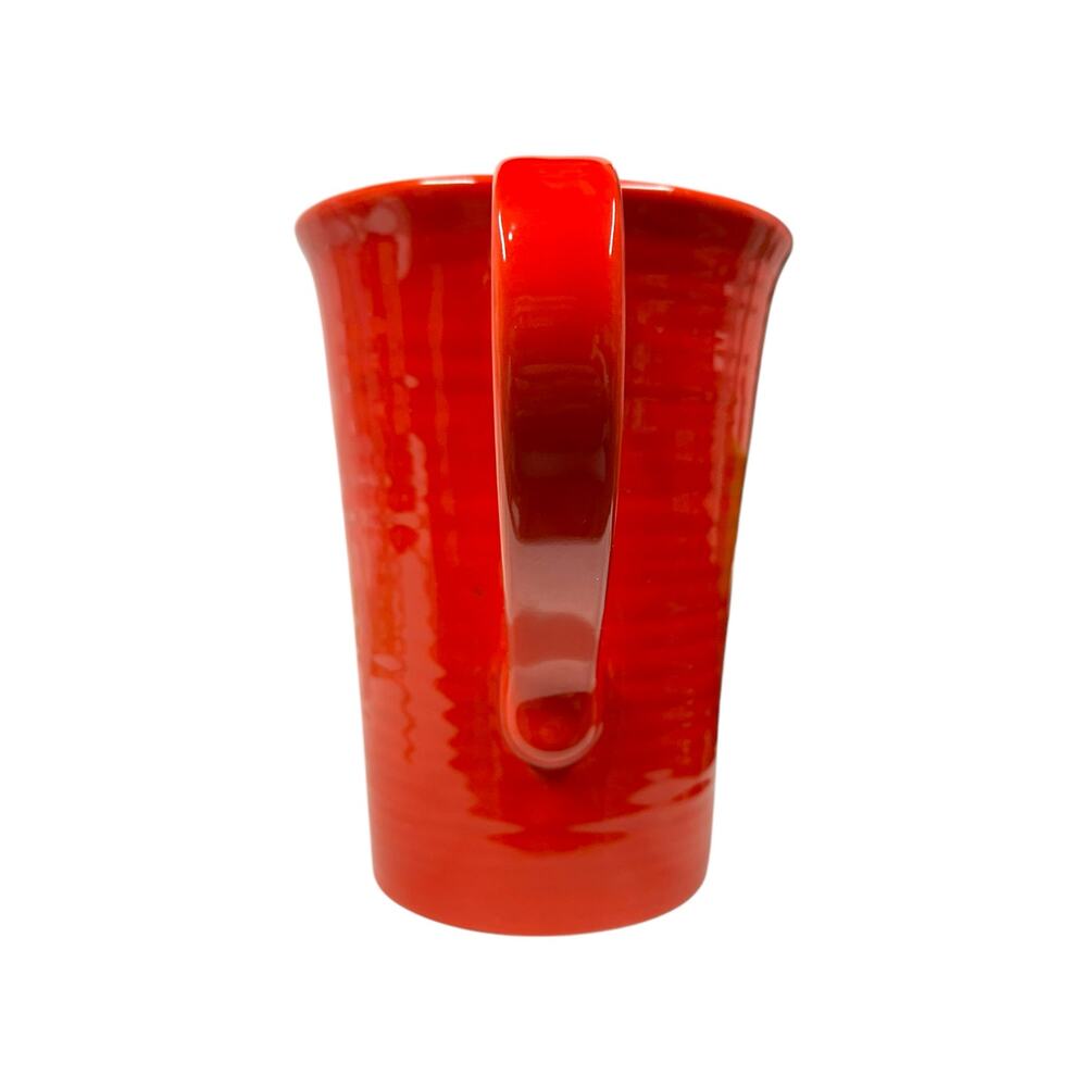 Pottery Barn Sausalito Ridge‎ Red Pitcher Embossed Rings Excellent! - Picture 4 of 6